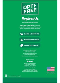 Opti-Free Opti-Free Replenish Multi-Purpose Disinfecting Solution with Lens Case, Twin Pack, 10-Fluid Ounces Each - 2 Count(Pack of 1)  - Image 3