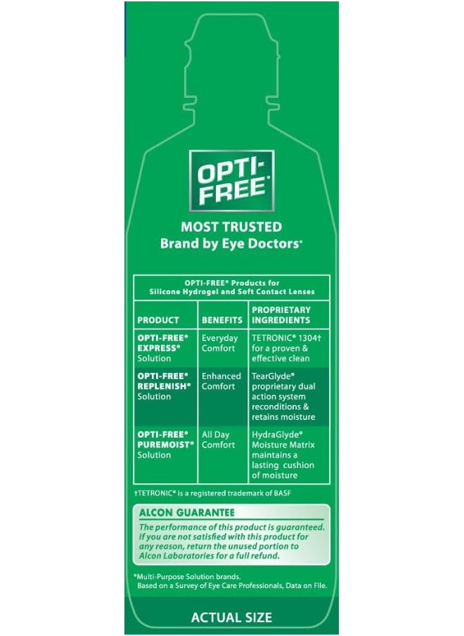 Opti-Free - Opti-Free Replenish Multi-Purpose Disinfecting Solution with Lens Case, Twin Pack, 10-Fluid Ounces Each - 2 Count(Pack of 1) - Image 1