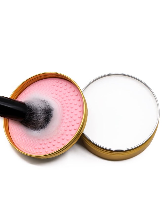 Embagol Makeup Brush Cleaner Solid Brush Sponge Soap With Silicone Cleaning Pad Vegan Deep Cleaning No Residue100g353oz - Image 2