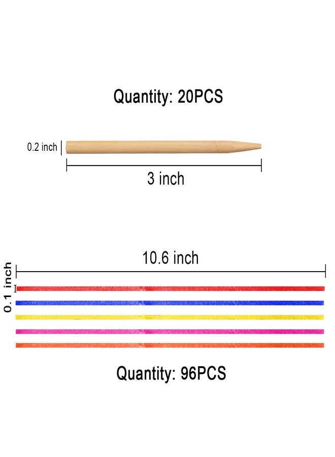AUGSUN 96 Set Magic Scratch Rainbow Bookmarks Making Kit for Kids Students Christmas Party Favor Scratch Paper DIY Bookmarks Bulk with Bamboo Stylus (Regular) - Image 3