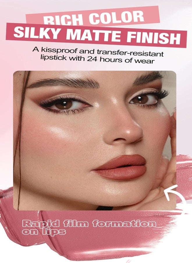 ايزي دايز مجموعة ملمع الشفاه غير اللامع من إيزيلي دايز، 4 قطع، بلمسة نهائية غير لامعة ولؤلؤية، زيت لامع للشفاه، أحمر شفاه مرطب يدوم طويلاً، غير لزج، تركيبة غنية بالأصباغ تدوم طوال اليوم، مجموعة C بتأثير لامع ومخملي - Image 3