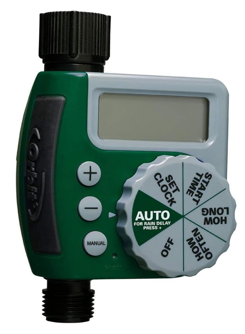 Generic Single-Outlet Hose Watering Timer, 1 Outlet, Green  - Image 1