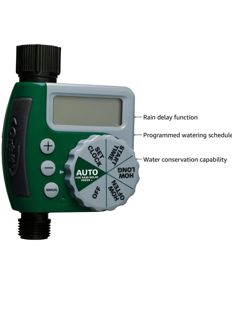 Generic Single-Outlet Hose Watering Timer, 1 Outlet, Green  - Image 3