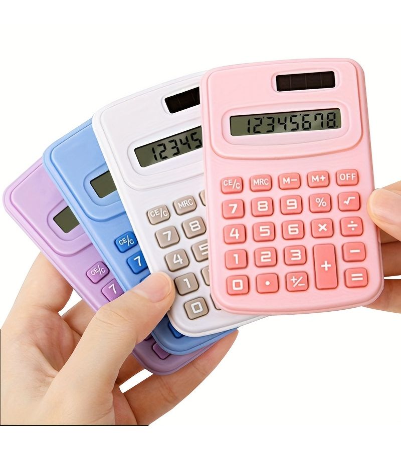 Purple Cute Cartoon Pocket Portable Tips Calculator - Image 2
