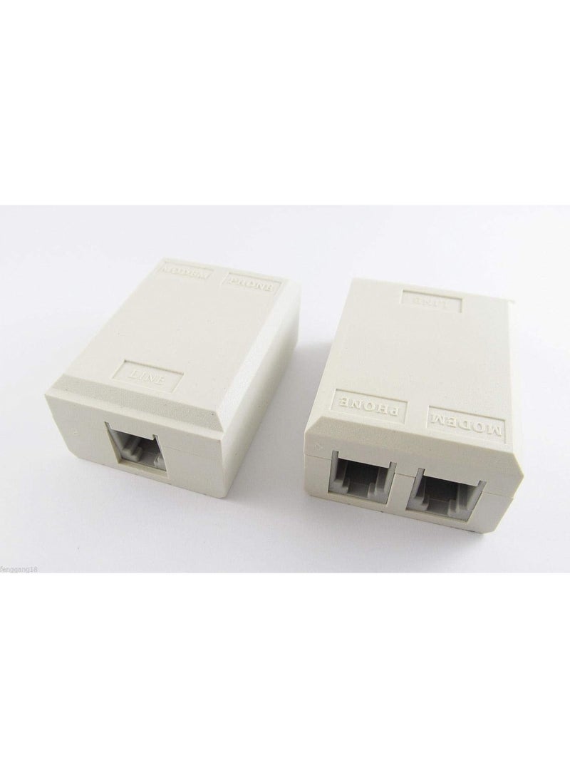 ADSL Broadband Modem Phone Line Splitter Filter – RJ11 Telephone Line Filter for Internet and Voice Separation, Prevents Interference Between ADSL Modem and Telephone, High-Quality DSL Connection Accessory - Image 3