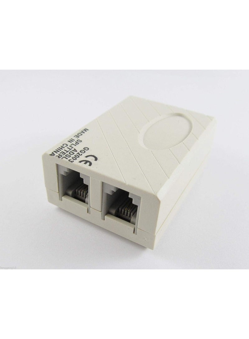 ADSL Broadband Modem Phone Line Splitter Filter – RJ11 Telephone Line Filter for Internet and Voice Separation, Prevents Interference Between ADSL Modem and Telephone, High-Quality DSL Connection Accessory - Image 4
