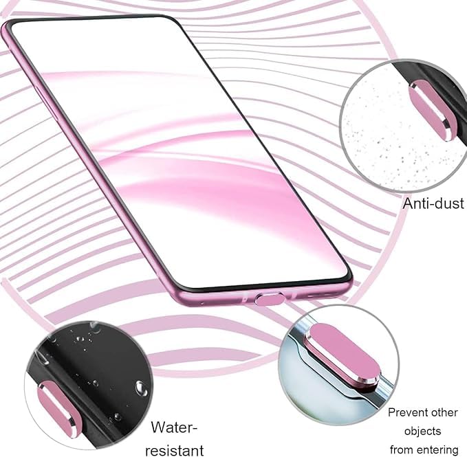 Enclave USB C Dust Plug, Type C Anti Dust Plug Cover Charging Port Protector Cap with Cleaning Brush for All USB C Devices.(Pack of 2) (Pink) - Image 3