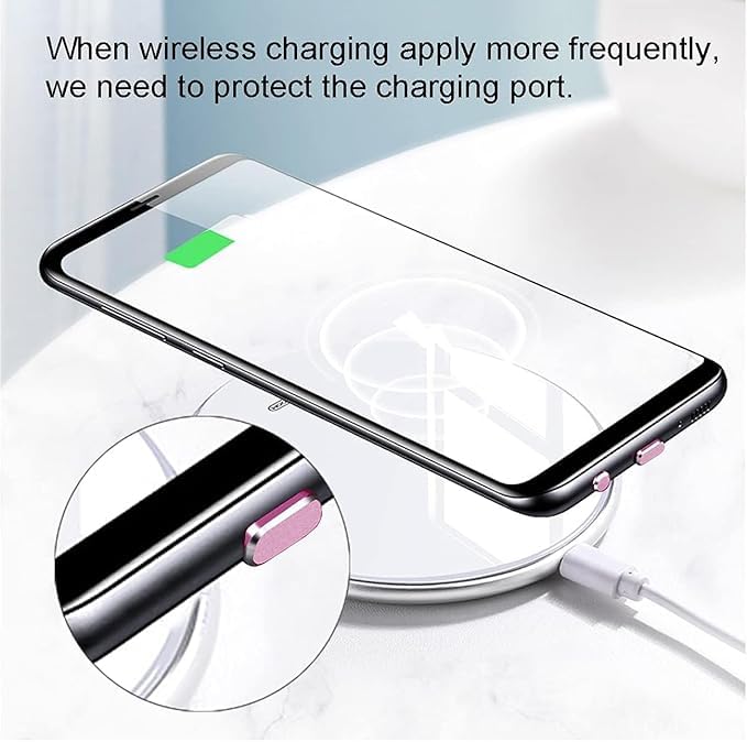 Enclave USB C Dust Plug, Type C Anti Dust Plug Cover Charging Port Protector Cap with Cleaning Brush for All USB C Devices.(Pack of 2) (Pink) - Image 4