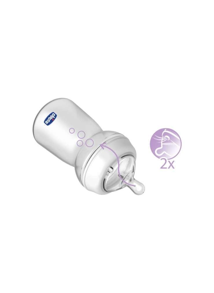 Chicco Teat Natural Feeling with Anti-Colic Effect, Nipple For Wide Neck Feeding Bottles, Fast Flow, For Babies & Toddlers 6m+ (Pack of 2) - Image 4