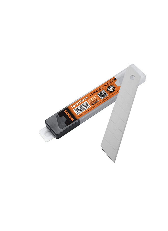WOKIN Wokin 10 Pieces Blade Set - 18 X100mm, Orange And Black 