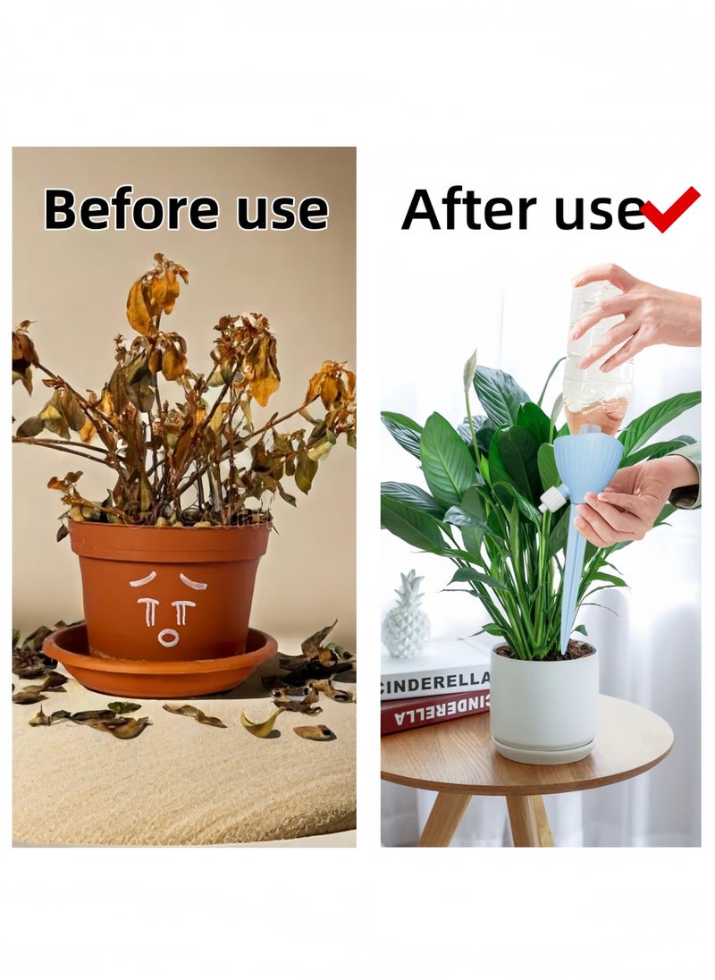 Generic 6Pcs Adjustable Self Watering Spikes Plants,Plant Self Watering Spikes with Adjustable Slow Release Control Valve, Plastic Plant Waterer Automatic Vacation Drip Irrigation Spike System  - Image 5