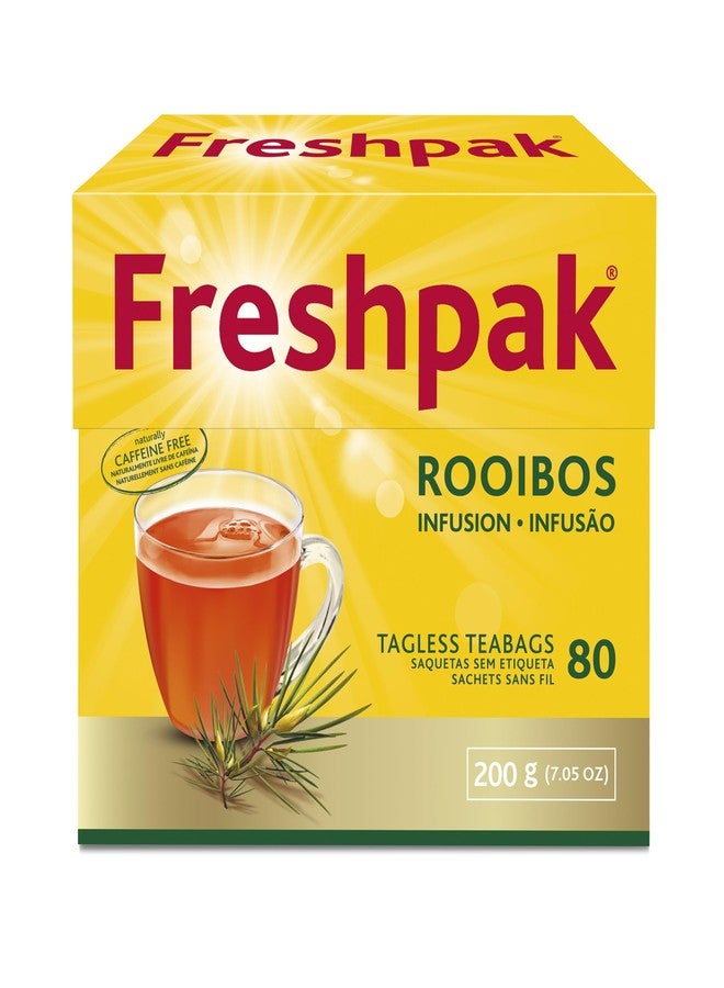Freshpak® Rooibos Tea | 80 Tagless Teabags | Packed at source in South Africa | Natural Premium Rooibos | Naturally Caffeine Free | Keto Friendly | Non GMO | - Image 3
