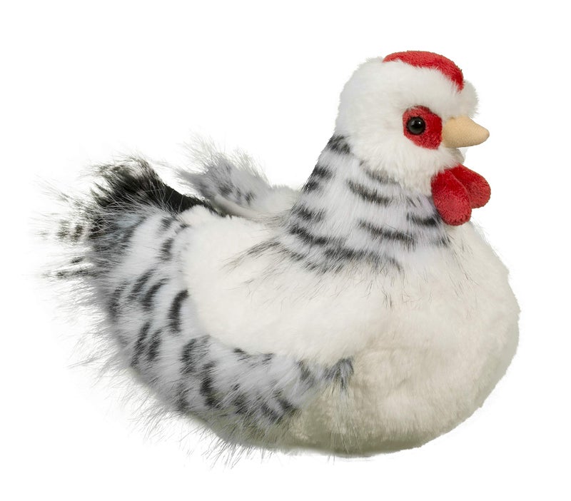 Douglas Salty Black  White Hen Chicken Plush Stuffed Animal