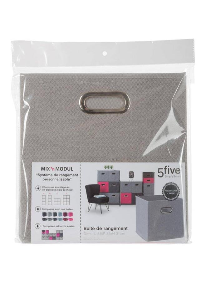 Five Simply Smart Polypropylene and Metal Foldable Storage Box Light Heather Grey 31 x 31cm 138885C  - Image 2