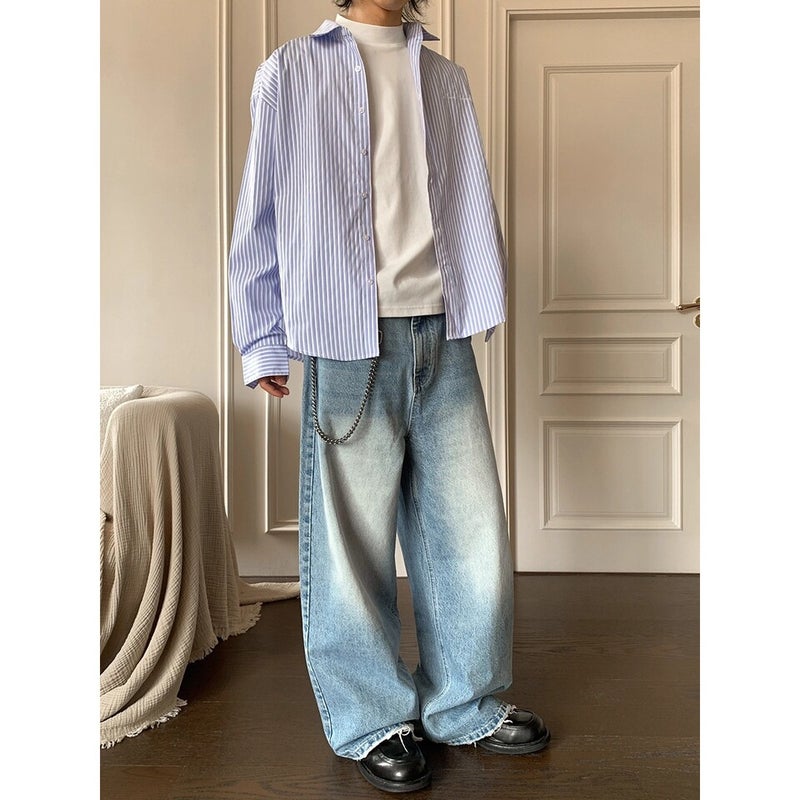 Unisex Classic Denim Jeans Loose Fit Daily Outdoor Wear - Image 5