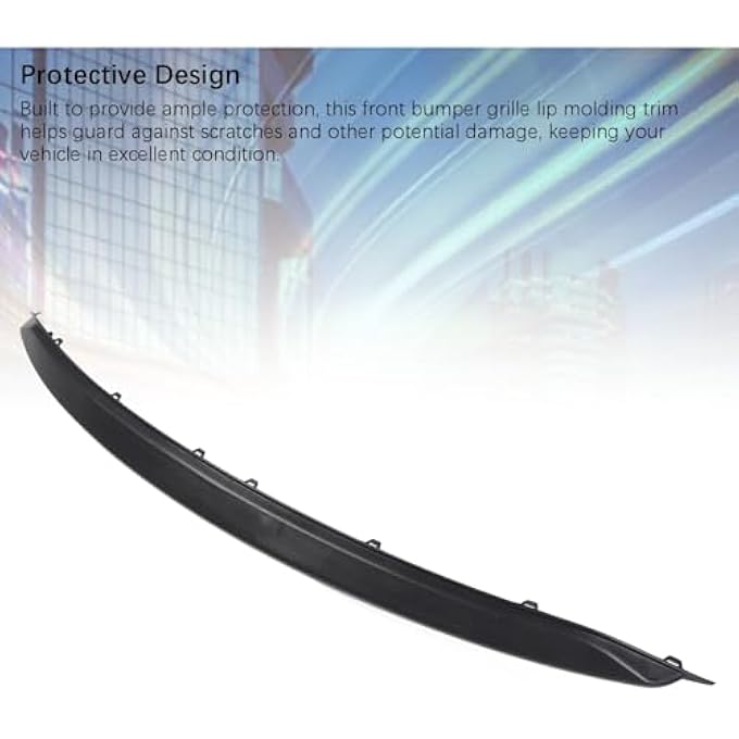 Luocute Front Bumper Lower Moldings Trim, 865802V500 Stylish Look, V Style Black Roof Spoiler Wing Lid with Paintable Front Splitter Lip for 2013 to 2017 - Image 5