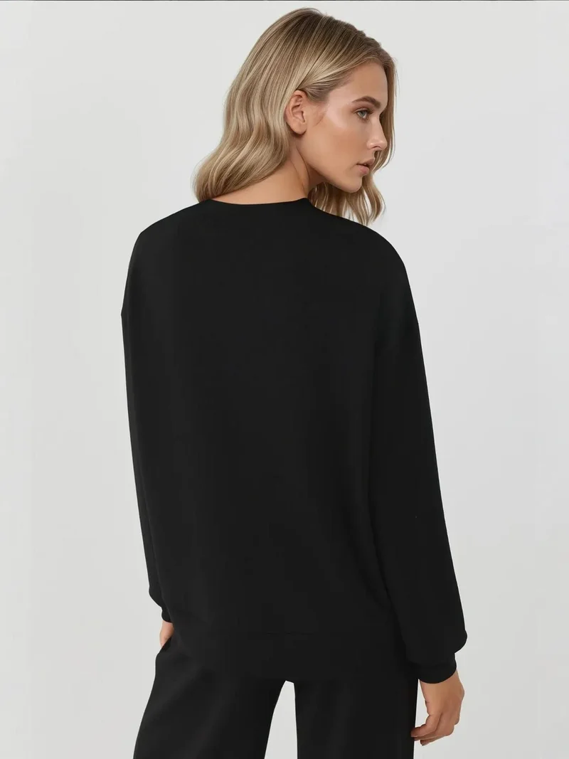 زوبعة سويت شيرت مودال أساسي بلمسة ناعمة