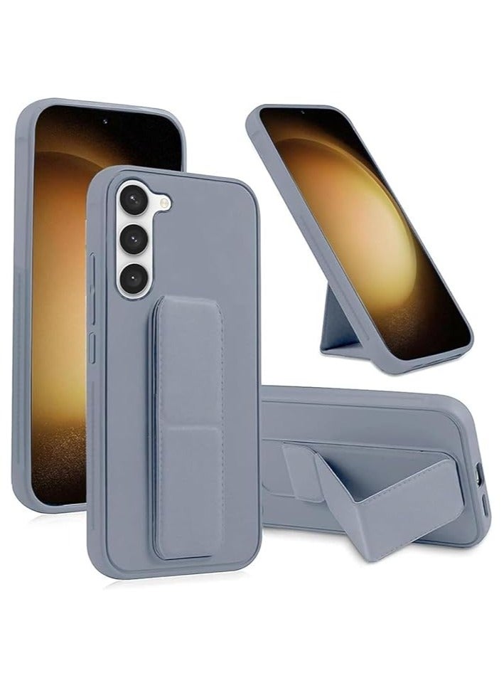 Denx Samsung Galaxy A36 5G And Samsung Galaxy A56 5G Back Stand Case Magnetic Car Holder Soft Silicone Horizontal & Vertical Kickstand Cover Wrist Strap Full protection Case for Samsung Galaxy A36 5G And Samsung Galaxy A56 5G (Gray) - Image 1