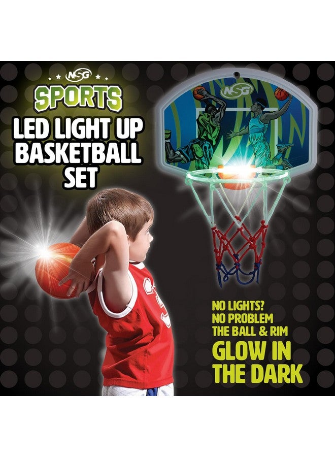 NSG LED Light Up Basketball Toy Set for Boys and Girls, LED Light up Hoop and Basketball - Ages 4 and Up - Image 2