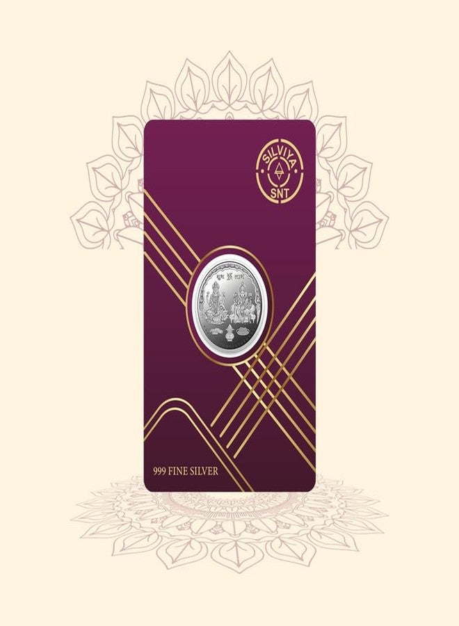 Silviya 999 Pure Silver Goddess Laxmi & Lord Ganesh Ji Coin | 2 Gm | Round | Diwali & Dhanteras Puja | Gift | Blessing - Image 4