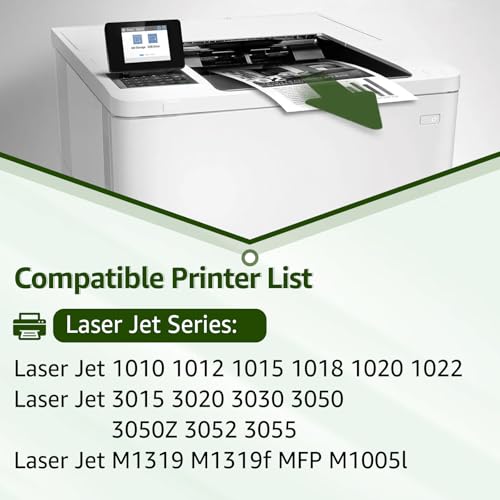 greencycle Q2612A Toner Cartridge Replacement Compatible for HP 12A Black Toner Cartridge Laserjet 1020 1010 1012 1018 1022 1022N 3015 3030 3052 3055 M1005 M1319F Printer Ink Cartridge (2PCS) - Image 2