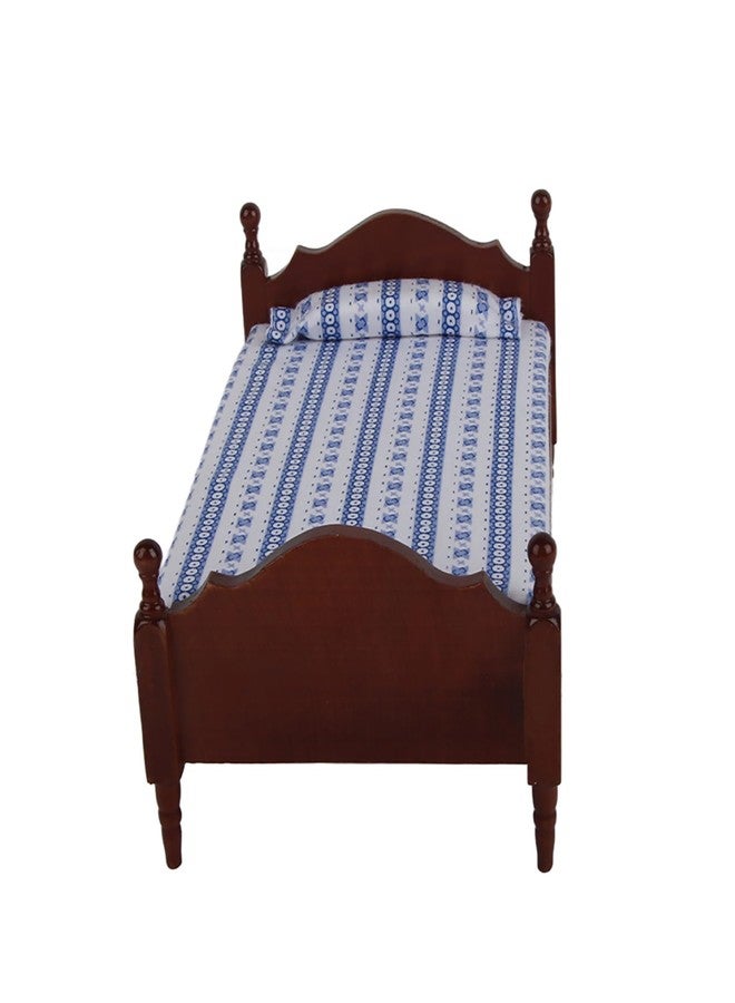 Mrisata Dollhouse Furniture Accessories Mini Wooden Bedroom Furniture Wood Miniature Bed Pillow for Dollhouse Decoration, Dollhouse Furniture Small Bed Toy Set, Pillow, Realistic Bedroom Accessories - Image 5