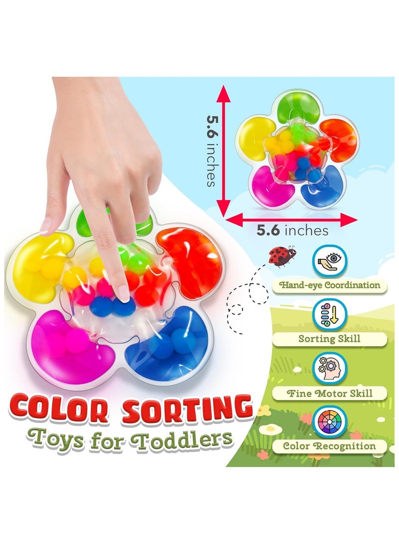 Color Sorting Toys ,Early Development Sensory Toys, Fine Motor Skills Game for Toddlers, Color Matching Toys, Preschool Learning Activities Educational Calm Down Montessori Toys for Kids,Best Gifts for boys and girls. - Image 1