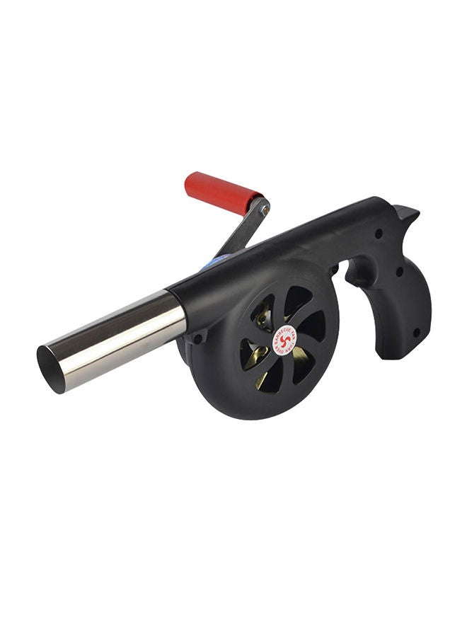 نيبمينينت Barbecue Fire Bellows Hand Crank Tool Black/Siver/Red - Image 1