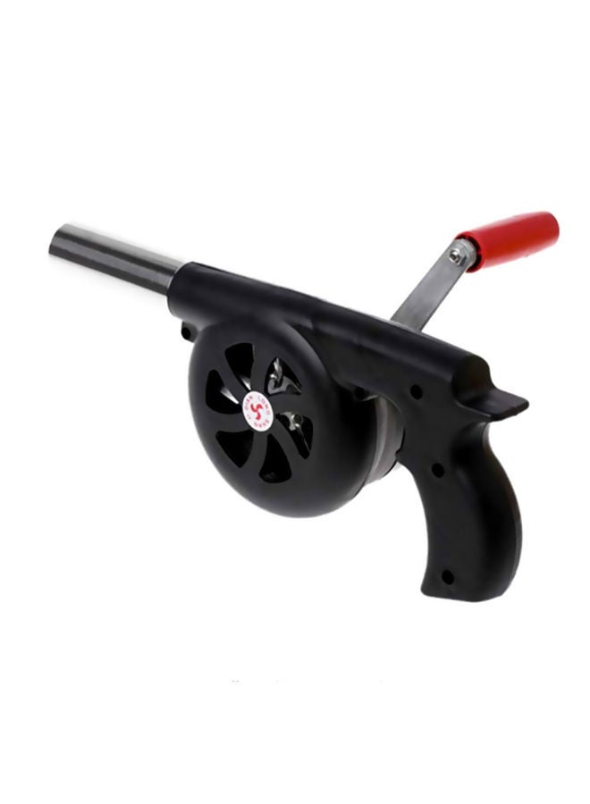 نيبمينينت Barbecue Fire Bellows Hand Crank Tool Black/Siver/Red - Image 2