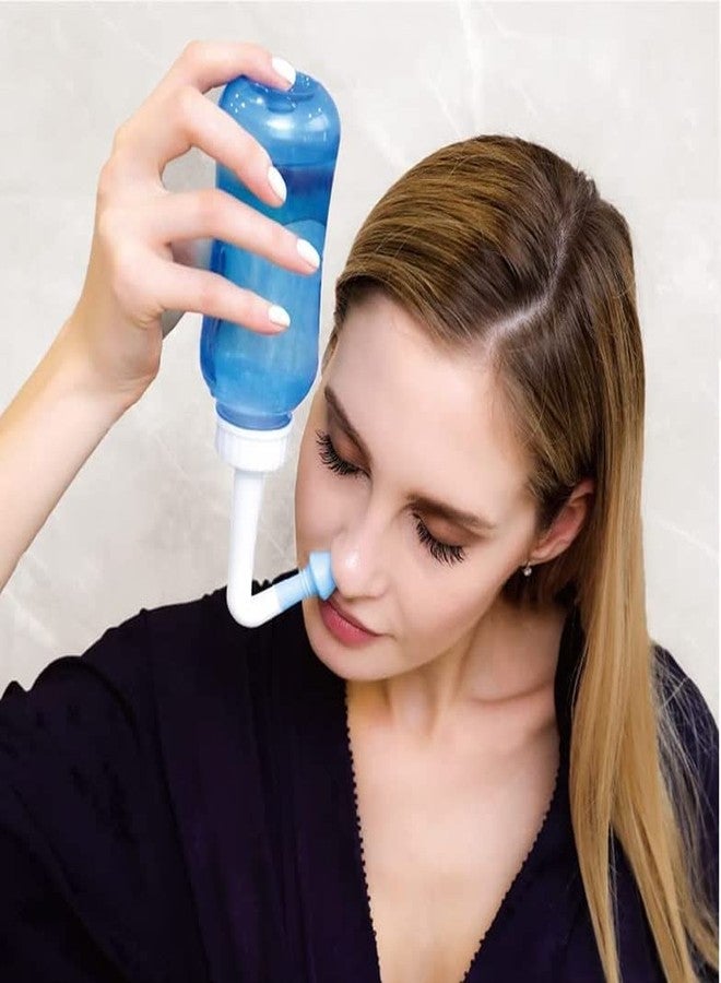 Designeez® Neti Pot Nasal Rinser - 300ml Sinus Rinse Bottle with 2 Tips, Nose Cleaner, Pressure Nasal Wash for Adults & Kids, BPA Free - Image 3
