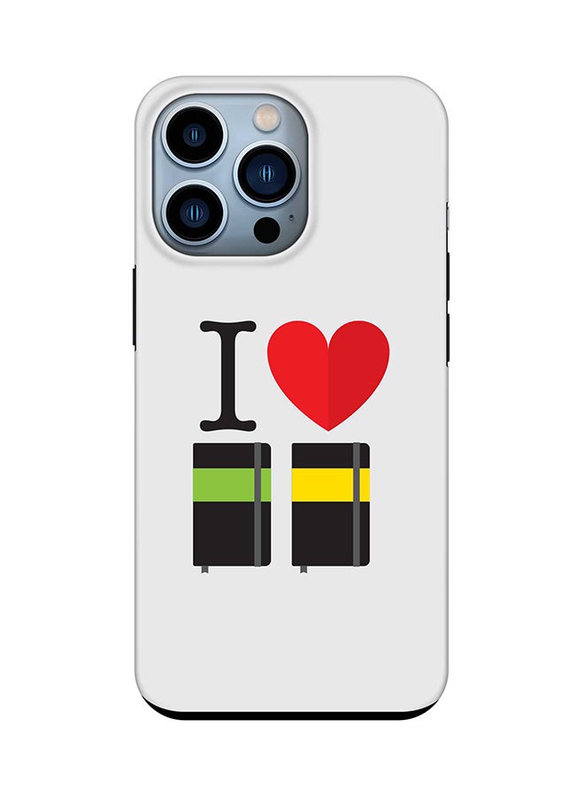 Stylizedd Tough Pro Case for iPhone 15 Pro Dual Layer Hybrid PC TPU Customized Mobile Cover Matte Finish Phone Case - I Love Notebook - Image 1