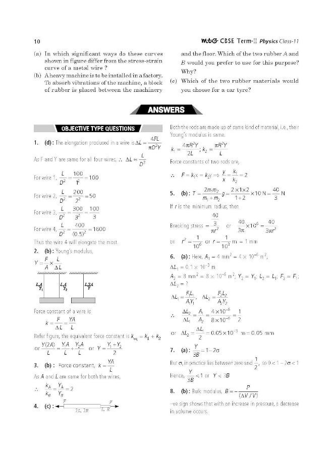 MTG 100 Percent Exam Ready Physics Term 2 Class 11 Book for CBSE Board Exam 2022 - MCQs, Case Based, Short / Long Answer type Questions, Practice Papers with Detailed Solutions  - Image 4