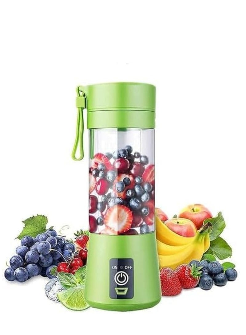 ELTRAZONE Portable Blender Cup, Electric USB Juicer Blender for Shakes and Smoothies, Juice, Mini Blender with 380ml Capacity and Six Blades for Great Mixing, Lightweight and Convenient (Green) - Image 1