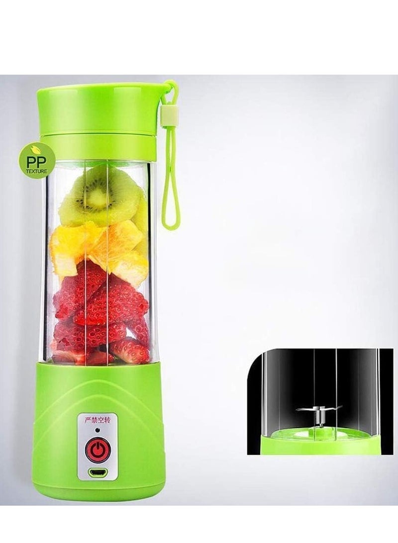 ELTRAZONE Portable Blender Cup, Electric USB Juicer Blender for Shakes and Smoothies, Juice, Mini Blender with 380ml Capacity and Six Blades for Great Mixing, Lightweight and Convenient (Green) - Image 4