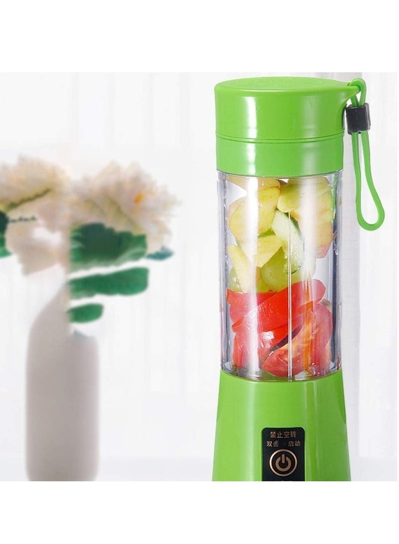 ELTRAZONE Portable Blender Cup, Electric USB Juicer Blender for Shakes and Smoothies, Juice, Mini Blender with 380ml Capacity and Six Blades for Great Mixing, Lightweight and Convenient (Green) - Image 2