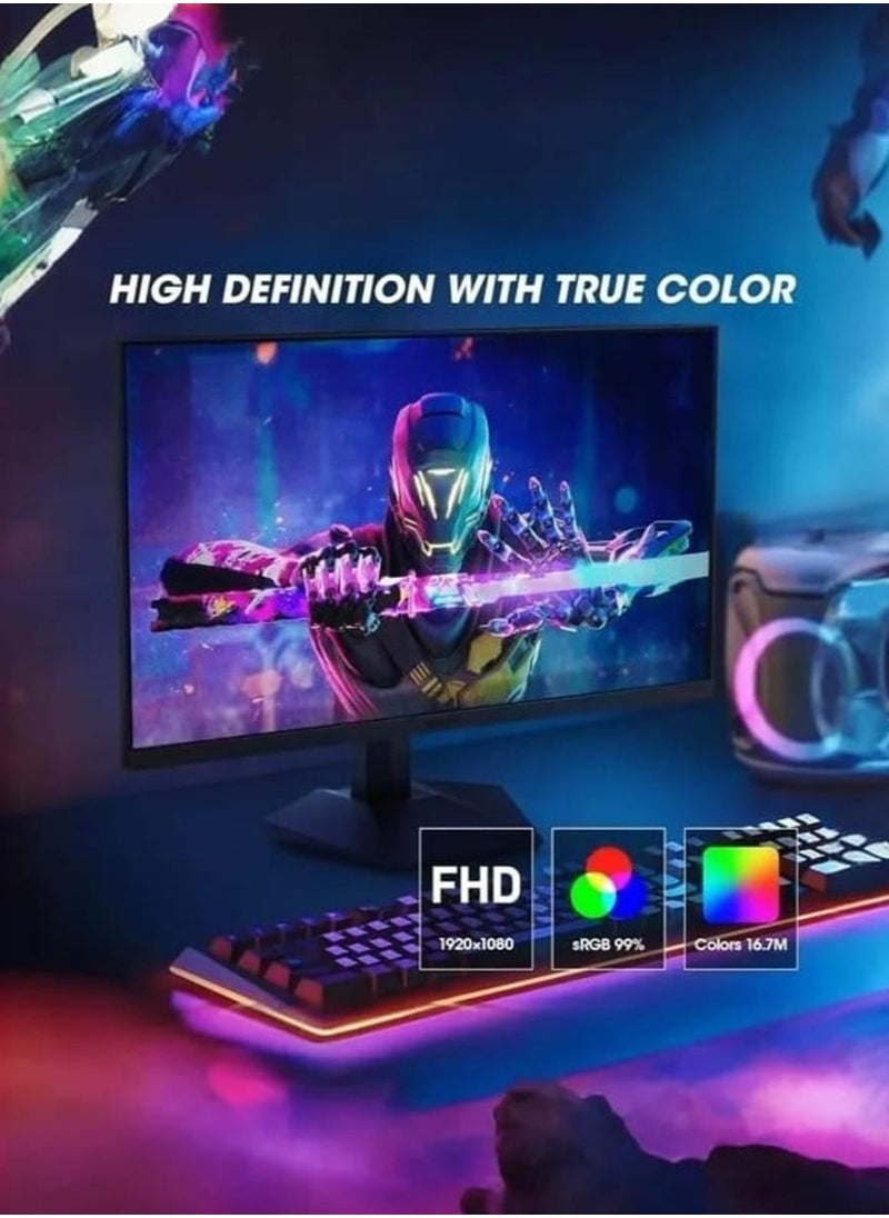 كوروي شاشة ألعاب KOORUI مقاس 24 بوصة، 165 هرتز، FHD 1920x1080، 1 مللي ثانية، IPS، متوافق مع FreeSync G-sync، قابل للتعديل للإمالة، العناية بالعين، قابل للتركيب على الحائط VESA (HDMI، DisplayPort) أسود  - Image 3