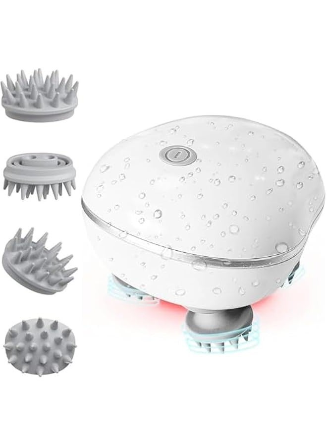 TRASSLE Electric Scalp Massager, Head Massager Scalp with 4 Removable Massage Claws, Rechargeable Waterproof Handheld Head Massage Scalp for Full-Body Massage, Deep Clean and Stress Relax  - Image 1