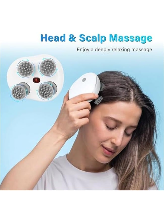 TRASSLE Electric Scalp Massager, Head Massager Scalp with 4 Removable Massage Claws, Rechargeable Waterproof Handheld Head Massage Scalp for Full-Body Massage, Deep Clean and Stress Relax  - Image 2