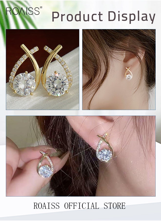roaiss - Women Earrings Stylish Design Simple and Versatile Highlight Personal Temperament and Charm Small Earrings - Image 1