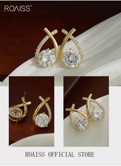 roaiss Women Earrings Stylish Design Simple and Versatile Highlight Personal Temperament and Charm Small Earrings  - Image 3