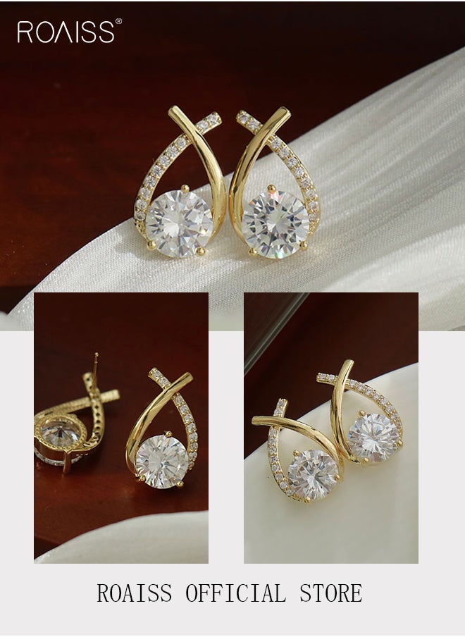 roaiss - Women Earrings Stylish Design Simple and Versatile Highlight Personal Temperament and Charm Small Earrings - Image 1
