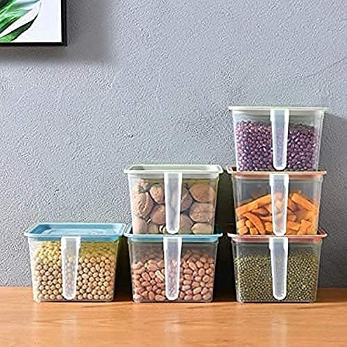 AILEXIM Kitchen Fridge Storage Boxes | Fridge Organizer with Handle & Airtight Lid, Plastic Refrigerator Storage Containers Keep Fresh Fish, Meat, Vegetable, Fruits 1000Ml (4) - Image 2