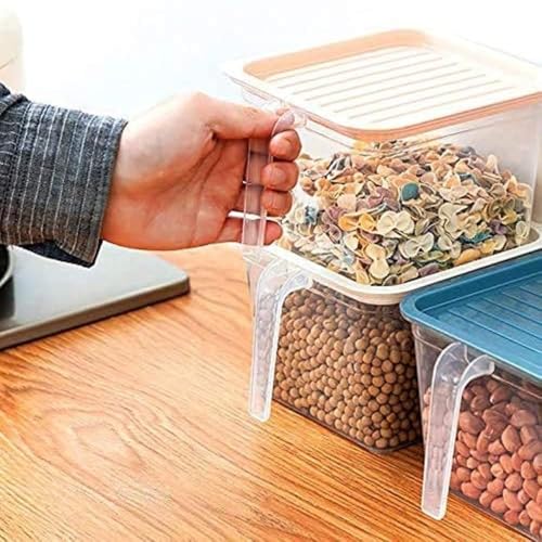 AILEXIM Kitchen Fridge Storage Boxes | Fridge Organizer with Handle & Airtight Lid, Plastic Refrigerator Storage Containers Keep Fresh Fish, Meat, Vegetable, Fruits 1000Ml (4) - Image 4