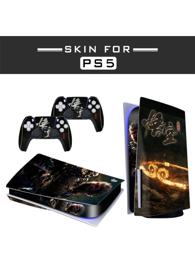 Generic Black Myth: Wukong PS5 Disc Edition Console Skin & Protective Film 