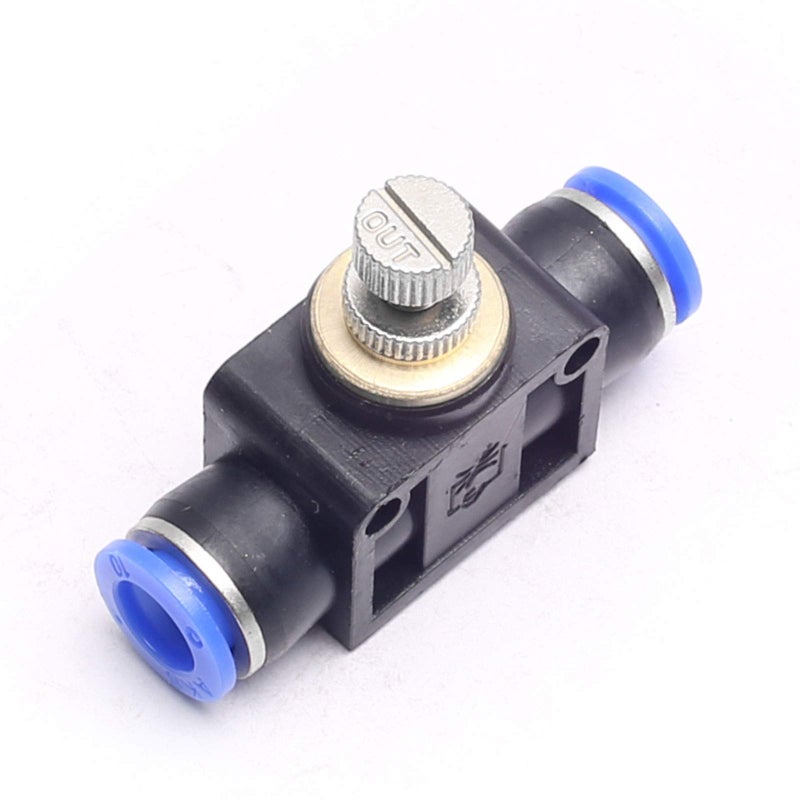 DEVMO Air Flow Speed Control Valve Tube Hose Pipe Connector Joiner Pneumatic Push in Fittings 10mm Electroni