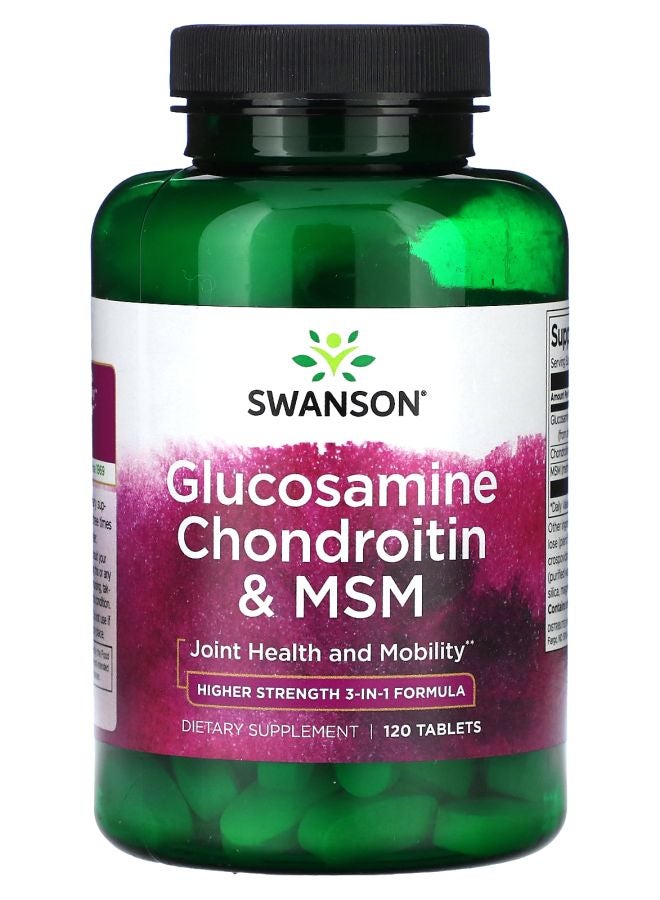 SWANSON Glucosamine Chondroitin & MSM 120 Tablets - Image 1