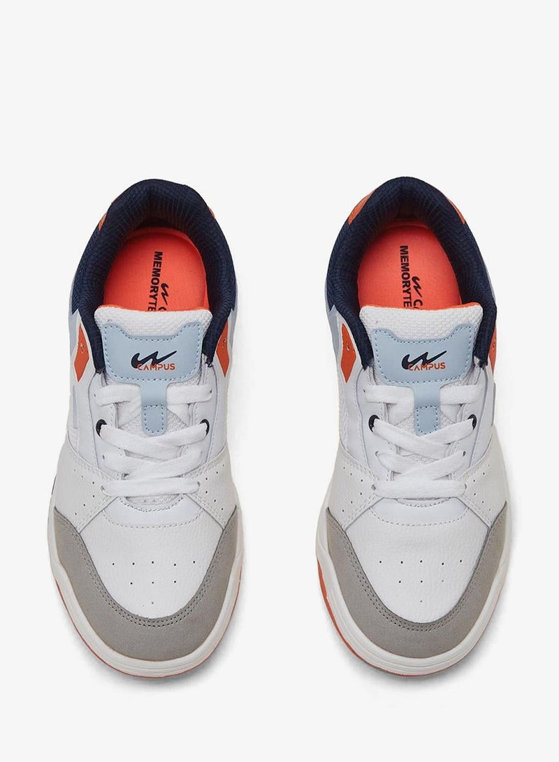 CAMPUS Kids White Low-Top Sneakers - Durable, Trendy Shoes & Ready for Every Little Adventure - Image 4