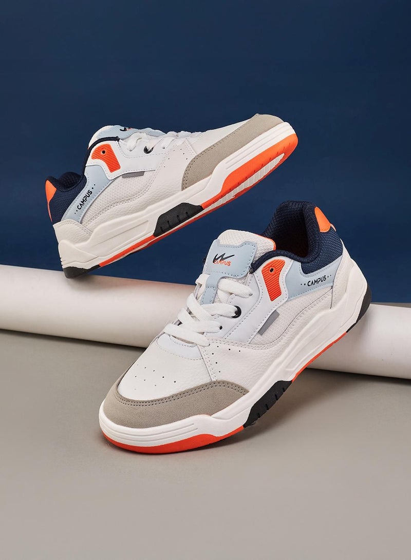 CAMPUS Kids White Low-Top Sneakers - Durable, Trendy Shoes & Ready for Every Little Adventure - Image 1