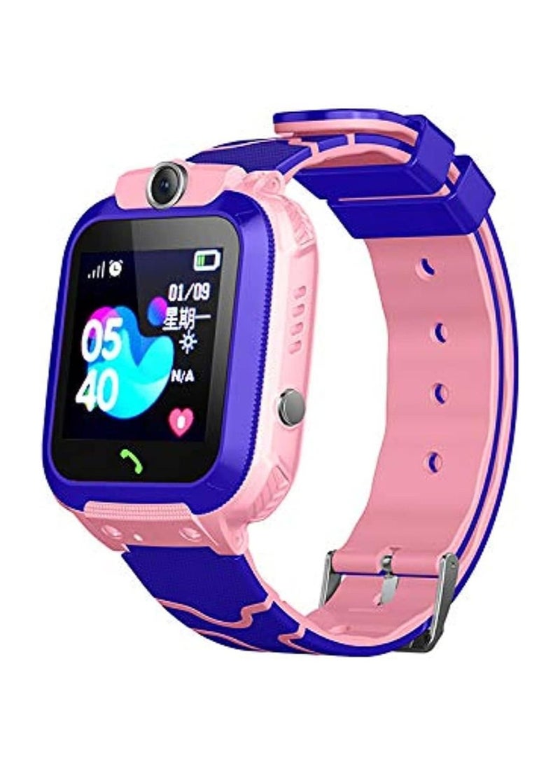 Smart Watch official - Q12 Smart Watch Kid Smartwatches Baby Watch with 1.44 Inches Waterproof Voice Chat Finder tracker and Anti Lost Monitor (Pink) - Image 1