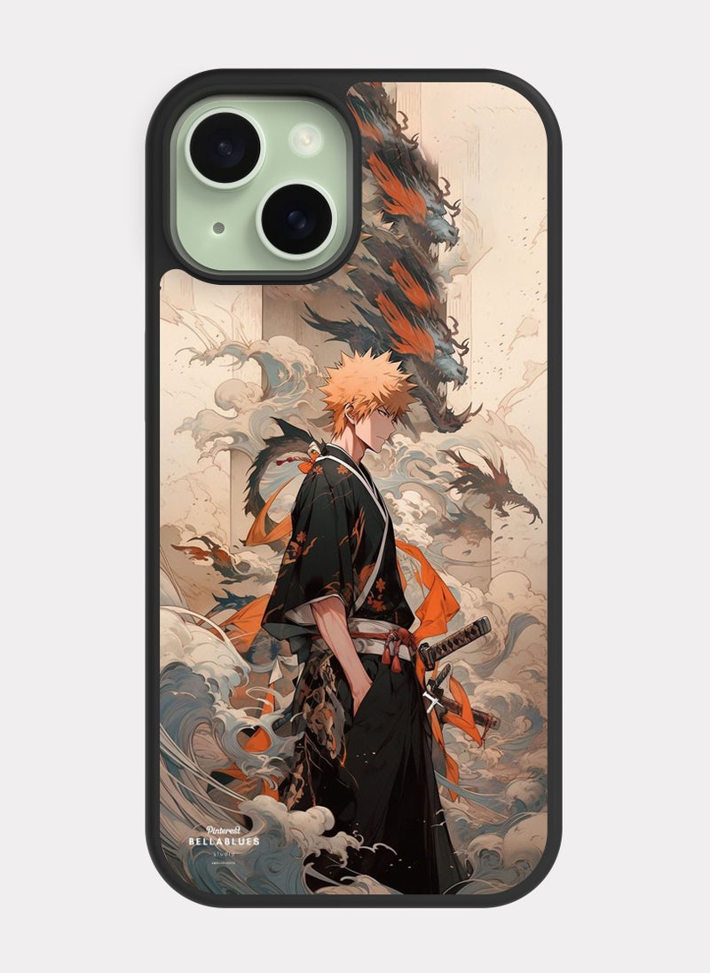 PXLAAT iPhone 15 case cover Bleach Ichigo Kurosaki - Image 1